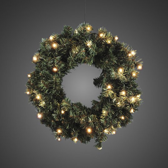 Grankrans 45cm LED (Grön)