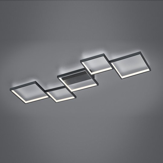 LED-taklampa Sorrento 120 x 48 cm, svart matt