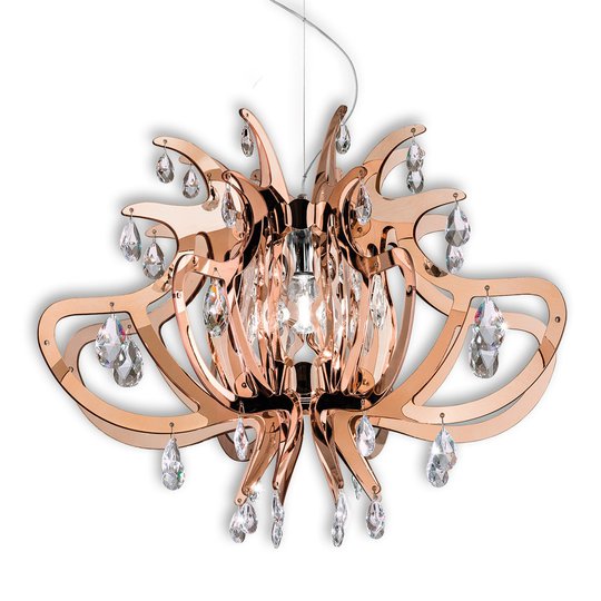 Tilltalande designer-hänglampa Lillibet, koppar