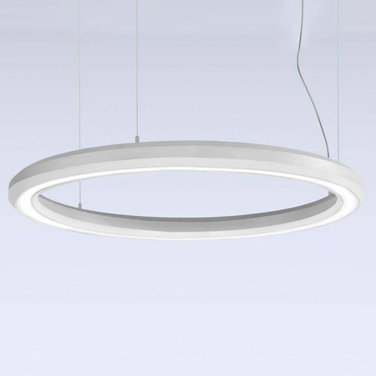 LED-hänglampa Materica under Ø 90 cm vit
