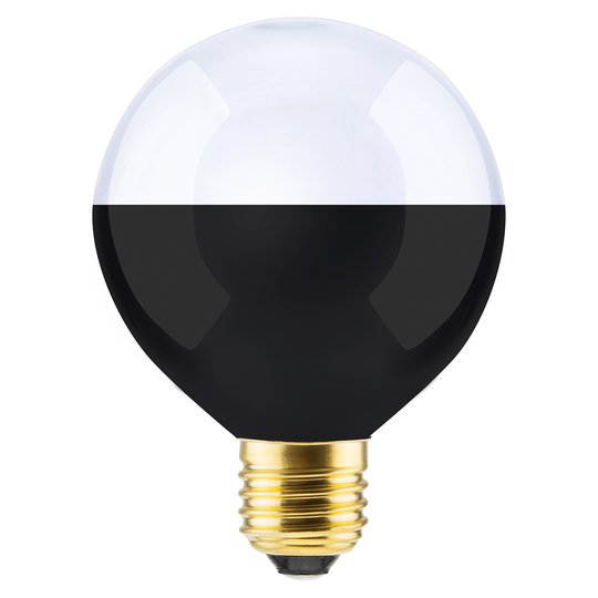 SEGULA LED-Globe 60 E27 4,7W Bottom Mirror svart