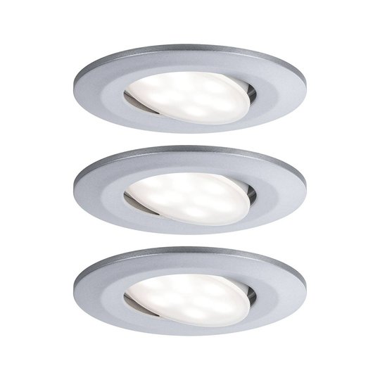 Paulmann LED-utomhusinbyggnadsspot Calla x 3 krom