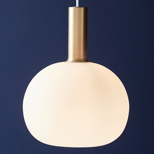 Hänglampa Alton med glasskärm vit Ø 25cm