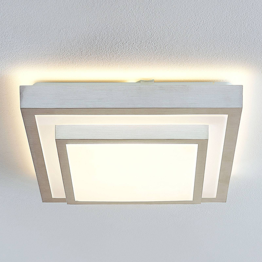 Lindby Mirco LED-taklampa, kantig, 37,5 cm