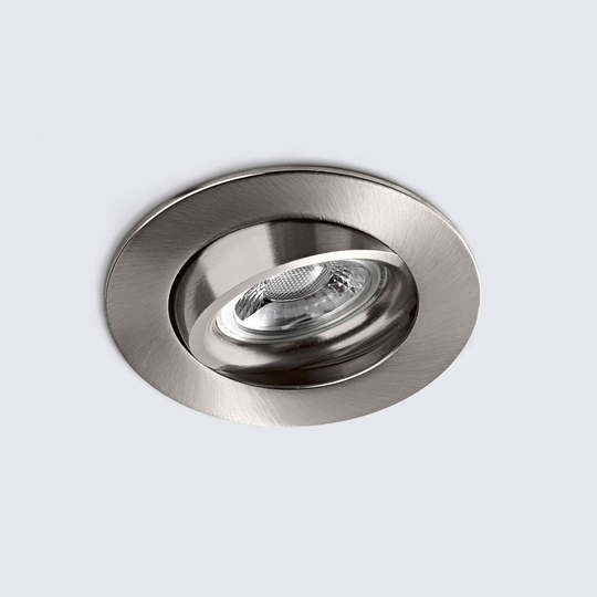 LED-takinbyggnadsspot DL6809, rund, nickel