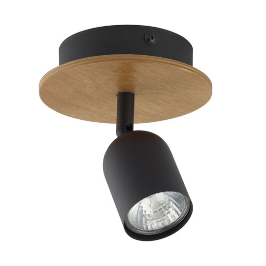 Takspot Top Wood, 1 lampa, trä/svart