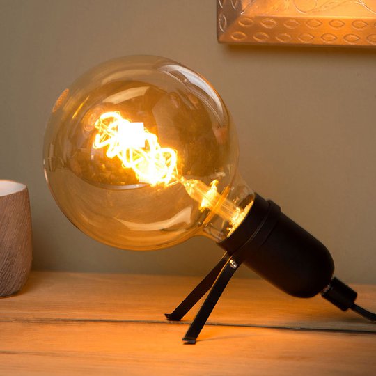 LED-bordslampa Pukki, svart