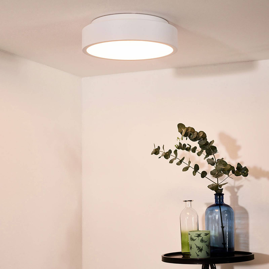 LED-taklampa Talowe, vit, Ø 30 cm