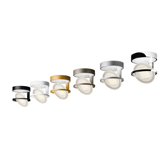 Nimbus Rim R 9 LED-taklampa Ø 11 cm 927 krom