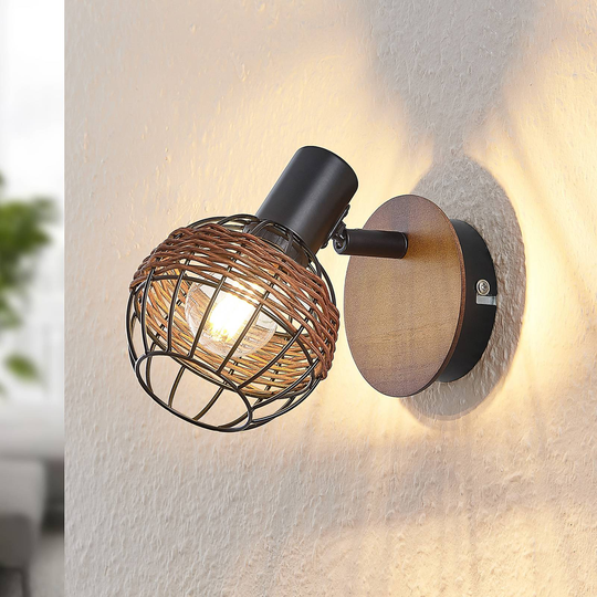 Lindby Nermina rottingspot, bur, 1 lampa