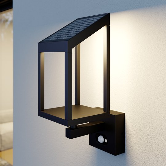 Lucande Timeo solcellsdriven LED-utomhusvägglampa