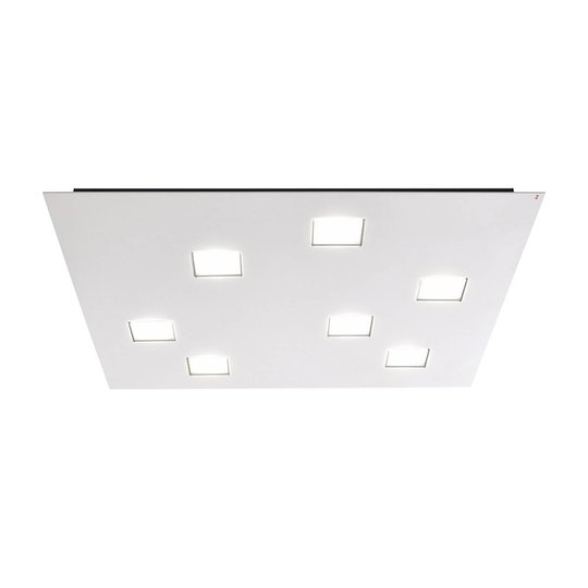 Fabbian Quarter – vit LED-taklampa 7 lampor
