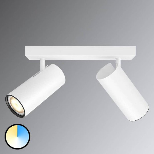 Philips Hue Buratto LED-spot vit 2 lampor dimmer