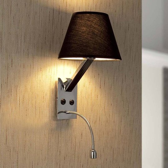 Flexibel LED-vägglampa Moma-2, svart