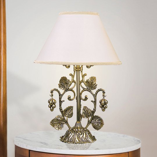 Bordslampa Albero guld bronserad, vit