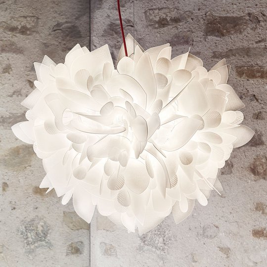 Slamp Veli Foliage hänglampa vit-röd Ø 55 cm