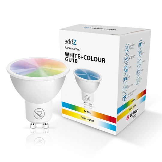 Rademacher addZ ZigBee GU10 4,8W LED-lampa RGBW