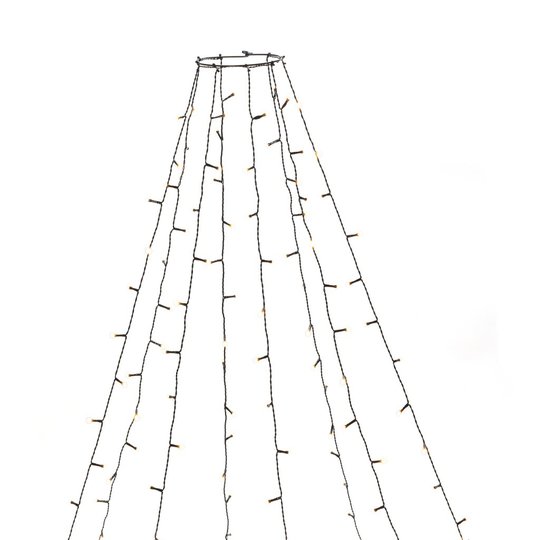 Julgransslinga 240 frostad LED (Svart)