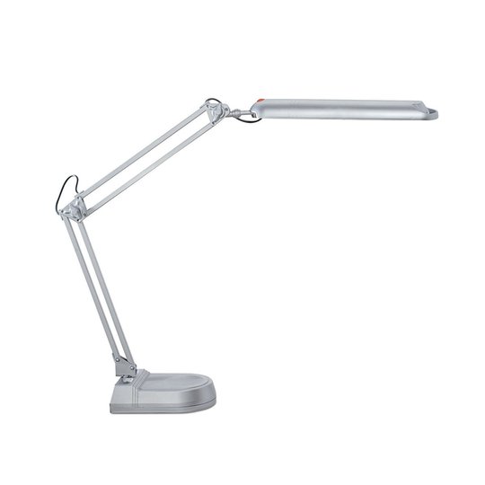 LED-bordslampa Atlantic med fot, silver