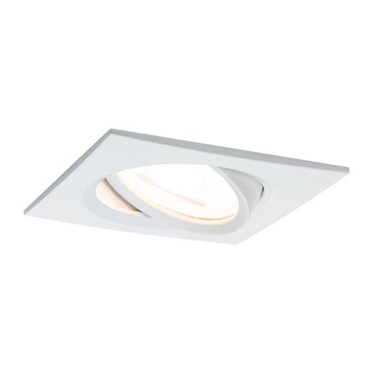 Paulmann LED-spot Nova Coin kantig, dimbar, vit