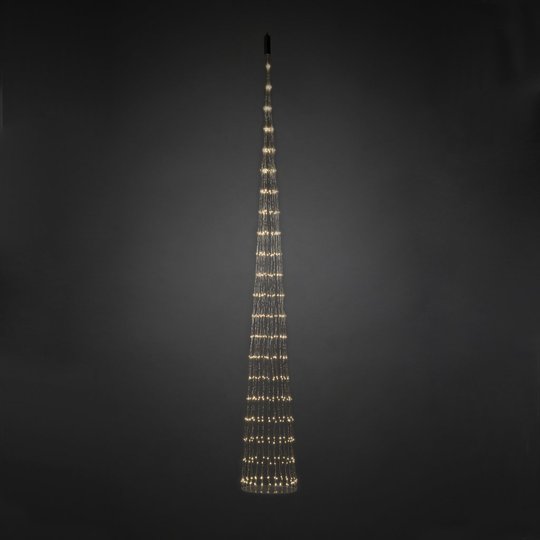Kon ljusdekor LED 200cm (varmvit) (Silver)