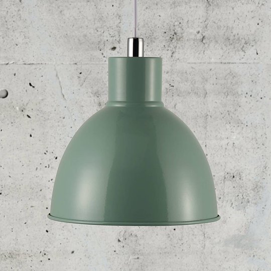 Hänglampa Pop med metallskärm, grön