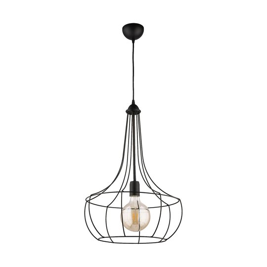 Pendellampa Bragi, buroptik svart, Ø 40 cm