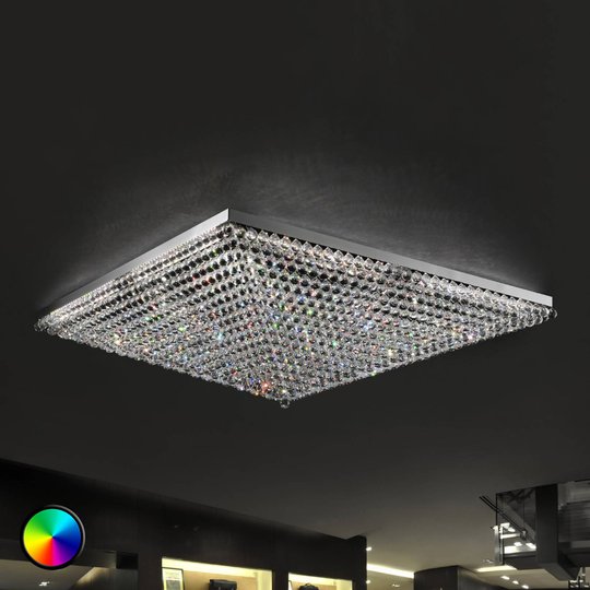 Imponerande plafondlampa Ascana med RGB-LED