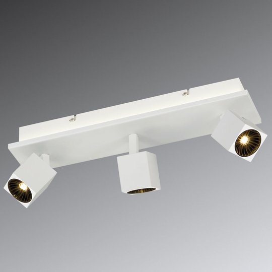 Vit LED-vägglampa Cuba med Osram LED:er 3 lampor