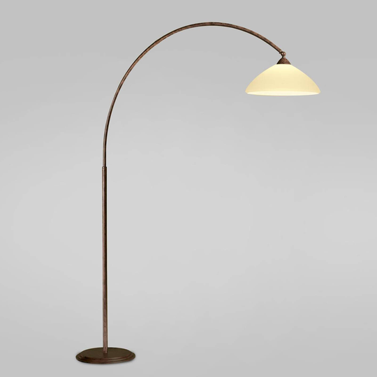 Båglampa Samuele, arm 165 cm, creme