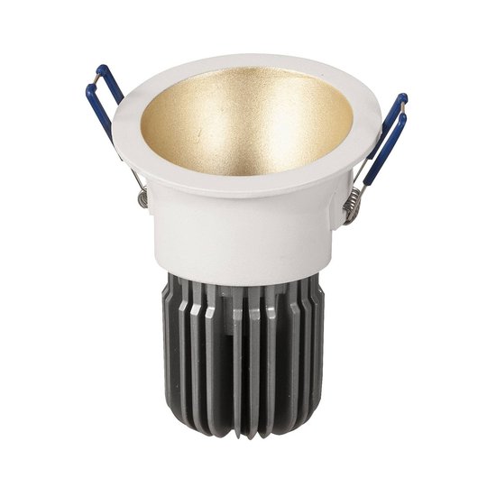LED-inbyggnadslampa Toodle rund asymmetrisk, guld
