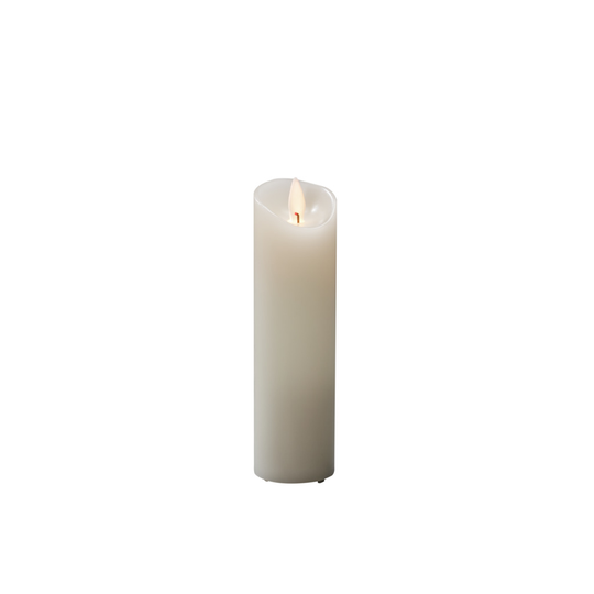 Vaxljus 5x17,8 cm LED vitt (Gräddvit)