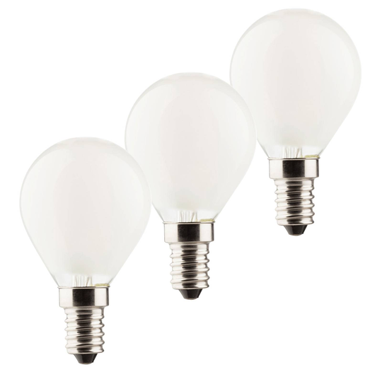LED-dropplampa E14 3 W 2 700 K 3-pack 470 lm matt