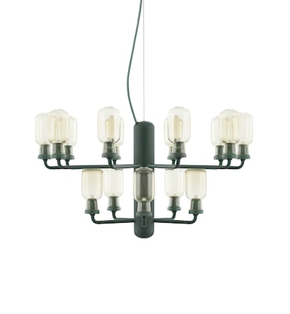 Amp Chandelier Taklampa Small EU Guld/Grön