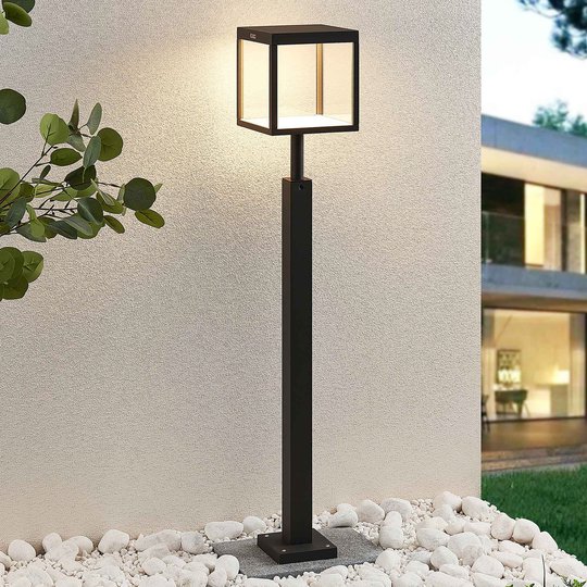 LED-väglampa Cube, grafitgrå, IP54, 100 cm