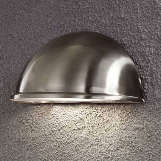Solid utomhusvägglampa TORINO E27, rostfritt stål