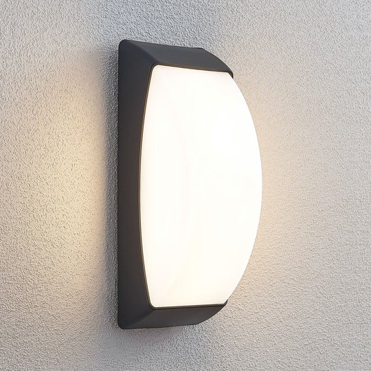 LED-utomhusvägglampa Alexey, IP65, mörkgrå