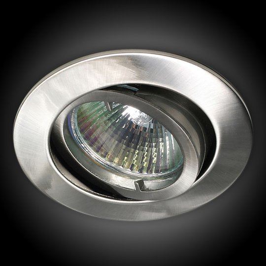 Inbyggnadsspot Snok NV borstad nickel med D