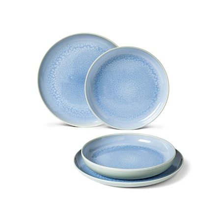 Crafted Blueberry Servis 4 delar Turkos