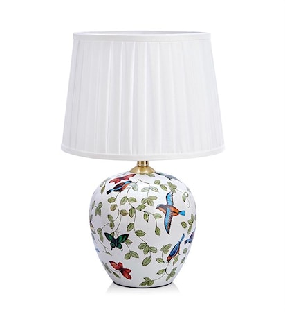 Mansion Bordslampa Stora Mönster/Vit