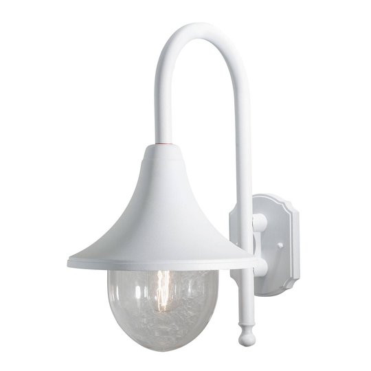 Utomhusvägglampa Bari, vit