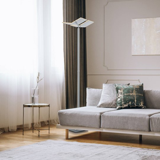 B-Leuchten Domi LED-golvlampa, nickel