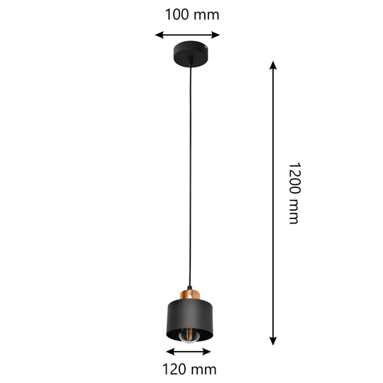 Pendellampa Edison II, 1 lampa