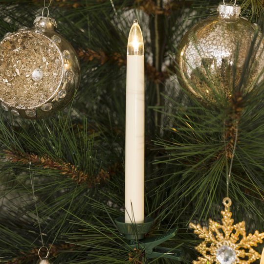 Julgransljus 10st LED (+fjärrkontroll) (Vit)