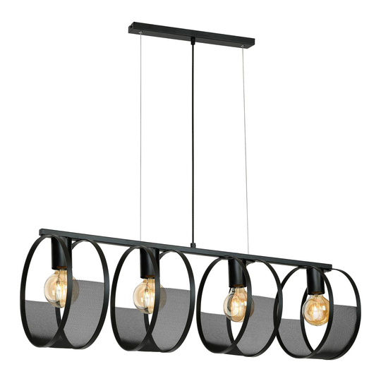 Pendellampa Dilla, svart, 4 lampor