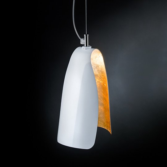Solitärtaklampa Tropic med bladguld