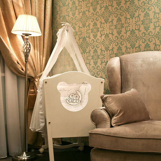 Maytoni Grace golvlampa 1 lampa mässing/beige