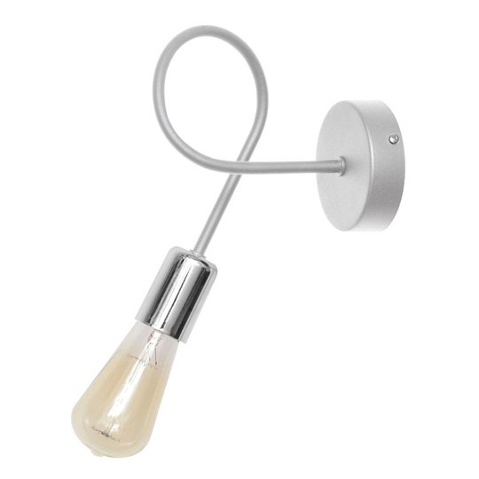 Vägglampa Oxford i vitt/krom