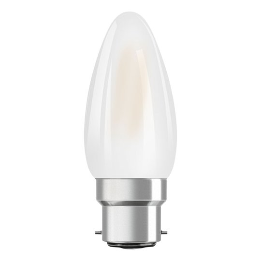 OSRAM LED-kronljus B22d Classic 827 4W matt