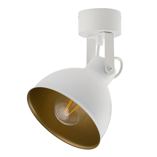 Taklampa Trial, 1 lampa, vit/guld